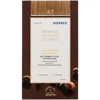 Korres Argan Oil kestohiusväri sisältää arganöljyä sävy 8.7. Toffee 50 ml