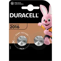 Duracell 2016, Kertakäyttöinen akku, CR2016, Litium, 3 V, 2 kpl, Hopea (203884)