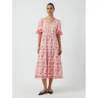 Y.A.S Yaskanikka 2/4 Contrast Midi Dress S. - Pink - 36