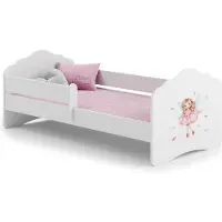 ADRK Furniture Sänky Casimo Barrier Girl with Wings, 160x80 cm, valkoinen