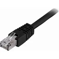 Deltaco – F/UTP Cat6 laitekaapeli, 0,75m, musta (STP-607S)