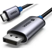 UGREEN CM556 Cable with USB-C and DisplayPort 8K connectors, 1 m long - grey