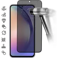Mtp Products Samsung Galaxy A55 Yksityisyyttä Suojaava Täysin Peittävä Panssarilasi - 9H - Musta Reuna