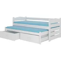 ADRK Furniture Lasten sänky Tiarro 90x200 cm, valkoinen