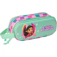 Gabby's Dollhouse Gabbyn Nukketalo 3D Kaksilokeroinen Penaali, Vaaleanvihreä