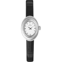 Mockberg Belle Oval Petite Leather Steel kello MB1413