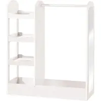 Roba Child's Wooden Coat Rack With Shelf - White - 107X 90X 34.5CM