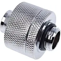 Alphacool 19/13mm Eiszapfen ruuviliitin, suora, G1/4, hopea