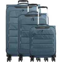 Travelite Skaii 4-pyöräinen Matkalaukkusetti 3-osainen Laajennettava Sininen