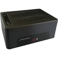 LC-Power LC-DOCK-U3-V, HDD, SSD, Serial ATA III, 2.5,3.5", USB 3.2 Gen 1 (3.1 Gen 1) Type-B, Musta, Muovi