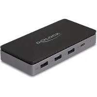 DeLOCK 88271, Langallinen, USB 3.2 Gen 1 (3.1 Gen 1) Type-C, 85 W, 1.4/2.2, 10,100,1000 Mbit/s, Musta, Harmaa