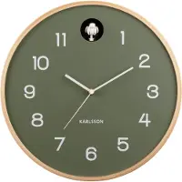 Karlsson Natural Cuckoo seinäkello 31,5 cm, vihreä
