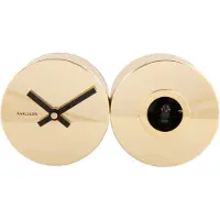 Karlsson seinäkello Duo Cuckoo gold plated KA5789GD