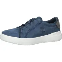 Timberland unisex for kids. TB0A2B172881 Seneca Bay blue leather lace-up trainers (35), Flat, Laces, Casual, children's fashion