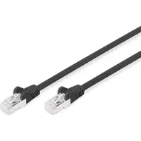 Digitus DB-160144-100-S, 10 m, Cat6, SF/UTP (S-FTP), RJ-45, RJ-45, Musta