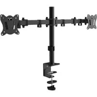 Montis+ Uchwyt monitorowy podwójny Everest 13-27" MT015 68.6 cm (27") Black Desk
