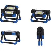 RealPower 463617, 10 W, LED, 2 lamppu(a), IPX2, Musta, Sininen, Flood work light