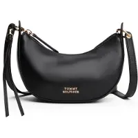 Tommy Hilfiger Moon Crossbody-laukku Nahka 19 cm Musta