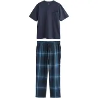 Next Pitkä pyjama sininen / laivastonsininen / valkoinen