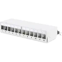 Digitus MODULAR DESKTOP PATCH PANEL, SHIELDED 12-PORT, LIGHT GREY (DN-93706)