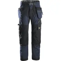 Snickers Workwear Snickers 6902 FlexiWork+ navy/mustat riipputaskuhousut