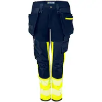Projob 6543 Naisten Housut En Iso 20471 Luokka 1 - Navy blue/yellow - C34