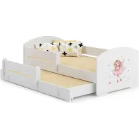 ADRK Furniture Lastensänky Pepe II Barrier Girl with Wings 160 x 80 cm + patja