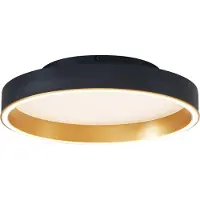 QAZQA Design-kattovalaisin musta kullalla 40 cm sis. LED 3-vaiheinen kytkin - Ingo