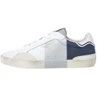 Pepe Jeans for man. PMS31079 Lane print leather trainers white (41), Flat, Laces, Casual