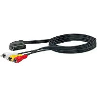 Schwaiger SCAC320 533, 2 m, SCART (21-pin), 3 x RCA, Uros, Naaras, Musta (SCAC320533)
