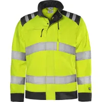 Fristads Vihreä Takki Huomio Luokka 3 4067 GPLU Huomiokeltainen/Musta S