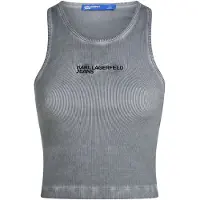 Karl lagerfeld Jeans Washed Ribbed Hihaton T-paita