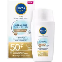 Nivea SUN UV Face Specialist Ultra Light Daily Fluid, Medium Tinted SP