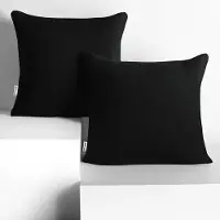 DecoKing tyynyliina musta 80x80*2