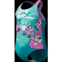 Speedo Girls Learn To Swim Printed Crossback - Blue - 80-84