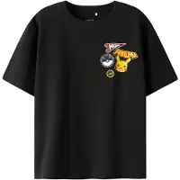 Name it Nkmjeno Pokemon Nreg Ss Top Box Noos Sky - Black - 158-164