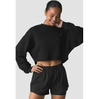 ICANIWILL Everyday Unbrushed Cropped Crewneck Black