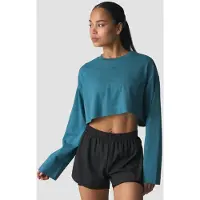 ICANIWILL Everyday Relaxed Cropped Long Sleeve Light Faded Teal