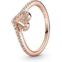 Pandora Sparkling Wishbone Heart Sormus 189302C01