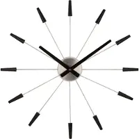 Nextime Plug Inn Seinäkello 58 cm Musta
