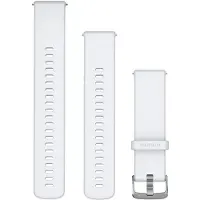 Garmin Quick Release silikoniranneke 22 mm, valkoinen/hopea