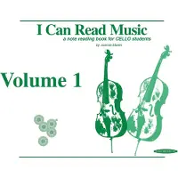 Warner bros I Can Read Music, Vol 1 - A Note Reading Book for Cello Students