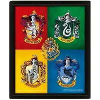 Harry Potter värikkäät Vaakunat 3D juliste