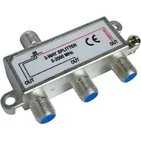 Deltaco 3-tie antennihaaroitin F-liitin DC pass