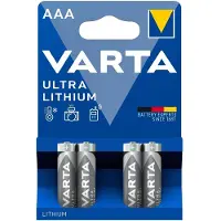 Varta Lithium Ultra -litiumparisto, 4 kpl AAA (LR03) paristoa