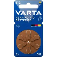 Varta 312 kuulokojeen paristo, 6 kpl