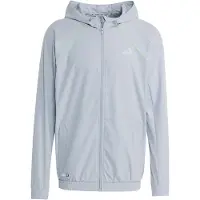 Adidas Treenitakki 'Tech Apparel' hopeanharmaa / vaaleanvihreä