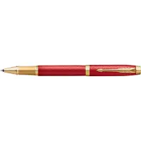 Parker IM Premium, Kuulakärkikynän kiinnitys painamalla paikalleen, Kulta, Punainen, Musta, Messinki, Lakka, Hienojakoinen (2143647)