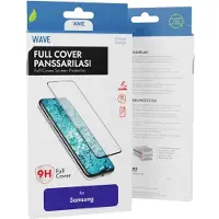 Wave Full Cover -panssarilasi, Samsung Galaxy A14 / A14 5G, musta kehys