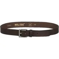 Mil-Tec Nappa-Leather Belt (Color: Brown, Size: 90cm)